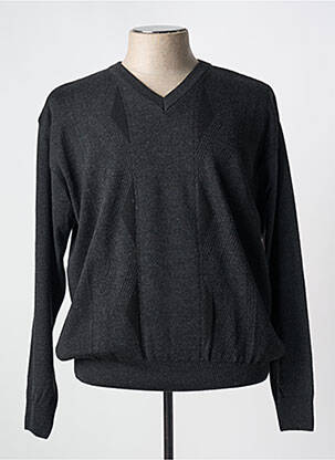 Pull col v manches longues noir GS CLUB homme