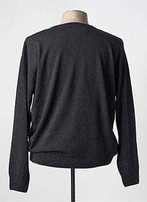Pull col v manches longues noir GS CLUB homme