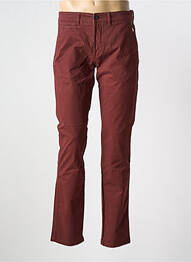 Pantalon chino stretch taille normale rouge DELAHAYE homme