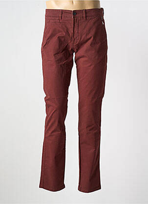 Pantalon chino stretch taille normale rouge DELAHAYE homme