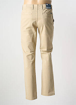 Pantalon slim fermeture zippée sous rabat boutonné beige JOST homme