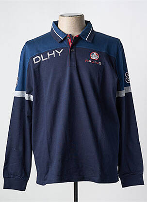 Polo bleu DELAHAYE pour homme