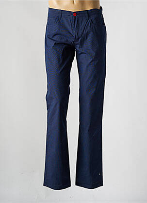 Pantalon droit stretch taille normale bleu DELAHAYE homme