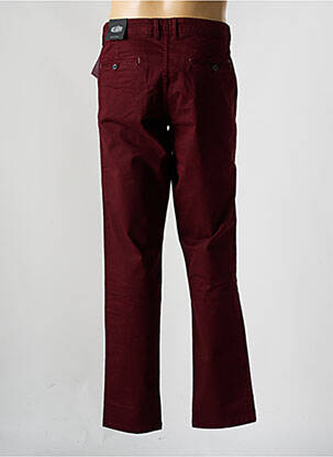 Pantalon droit stretch taille normale rouge DELAHAYE homme