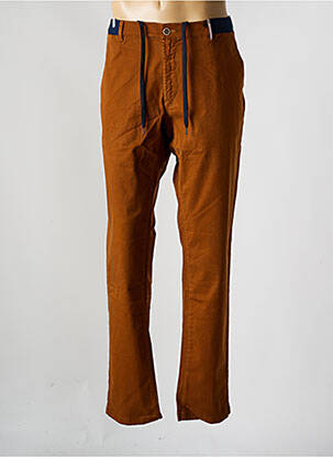Pantalon chino stretch taille normale marron COFOX homme