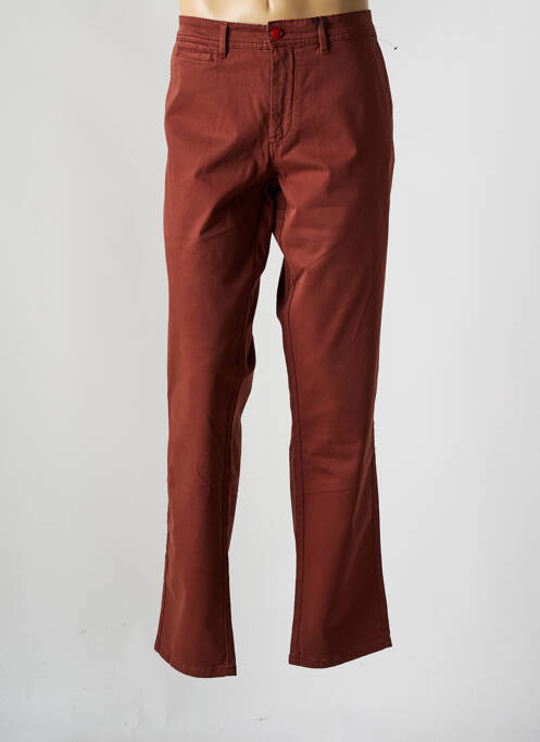 Pantalon chino stretch taille normale marron DELAHAYE homme