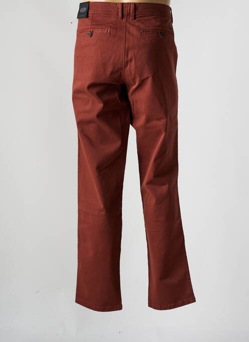 Pantalon chino stretch taille normale marron DELAHAYE homme