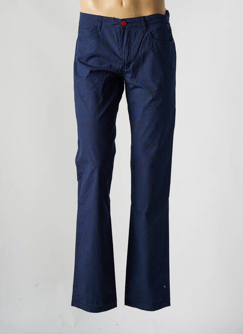 Pantalon droit stretch taille normale bleu DELAHAYE homme