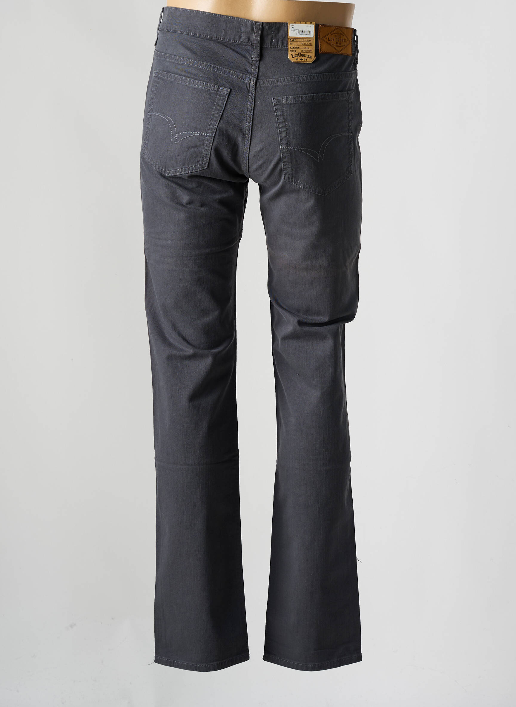 Pantalon Droit Stretch Gris Lee Cooper Homme 2594070-gris00 Modz