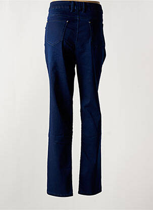 Pantalon slim tissage popeline taille normale bleu GUY DUBOUIS femme