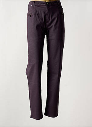 Pantalon slim tissage enduit taille normale violet MERI & ESCA femme