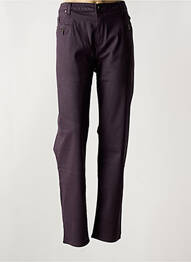 Pantalon slim tissage enduit taille normale violet MERI & ESCA femme