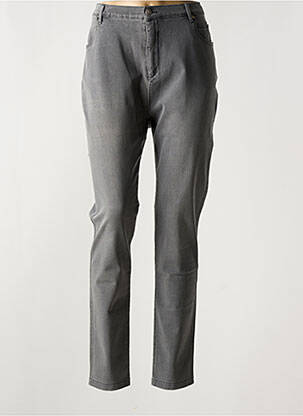 Pantalon slim stretch taille normale gris MARBLE femme