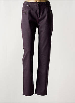 Pantalon slim tissage enduit taille normale violet MERI & ESCA femme