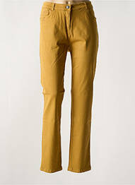 Pantalon droit stretch taille normale jaune AGATHE & LOUISE femme