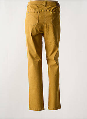 Pantalon droit stretch taille normale jaune AGATHE & LOUISE femme
