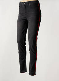 Jegging broderie galons latéraux taille normale noir CONCEPT K femme