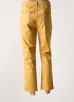 Pantalon 7/8 stretch taille normale jaune CONCEPT K femme