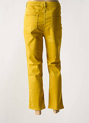 Pantalon 7/8 stretch taille normale jaune CONCEPT K femme
