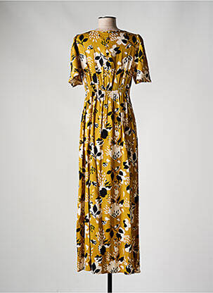 Robe longue manches courtes manches courtes jaune LOLA ESPELETA femme