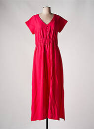Robe longue manches courtes manches courtes rose C'EST BEAU LA VIE femme