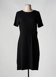 Robe mi-longue manches courtes manches courtes noir STREET ONE femme