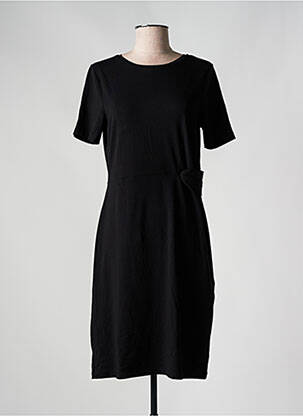 Robe mi-longue manches courtes manches courtes noir STREET ONE femme