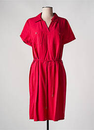 Robe mi-longue manches courtes manches courtes rouge DIANE LAURY femme