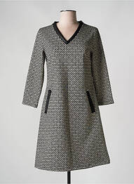 Robe courte manches 3/4 manches 3/4 noir MALOKA femme