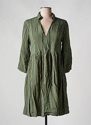 Robe courte manches 3/4 manches 3/4 vert TIFFOSI femme
