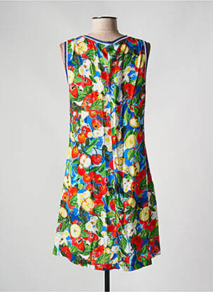 Robe courte sans manche sans manche bleu MALOKA femme