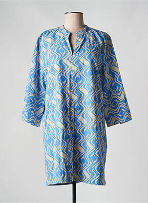 Tunique manches longues imprimé fantaisie bleu MASAI femme