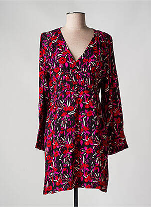Robe courte manches courtes manches courtes bleu AN' GE femme