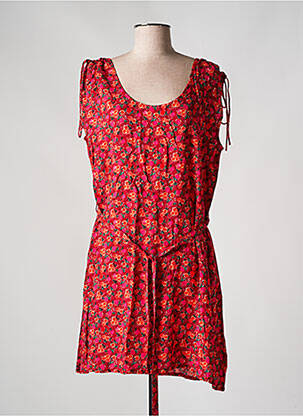 Robe courte sans manche sans manche rouge PRINCESSE NOMADE femme