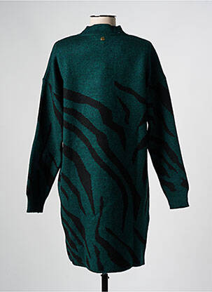 Robe pull tissage chiné manches longues vert LOLA ESPELETA femme