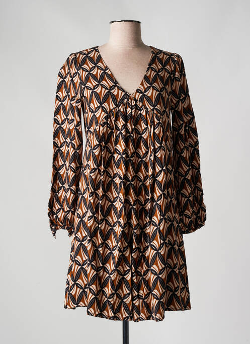 Robe courte marron PRINCESSE NOMADE pour femme
