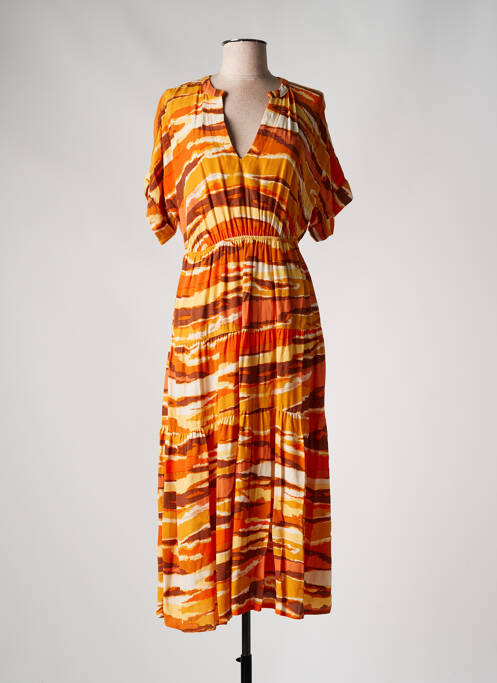 Robe longue orange AN' GE pour femme