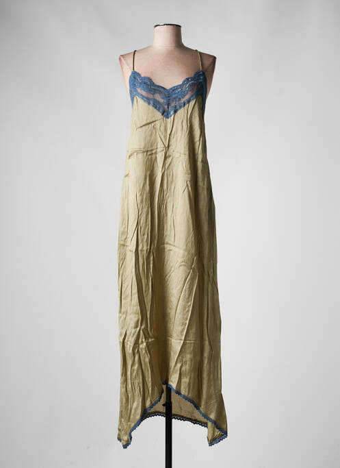 Robe longue vert PINK PLANET pour femme