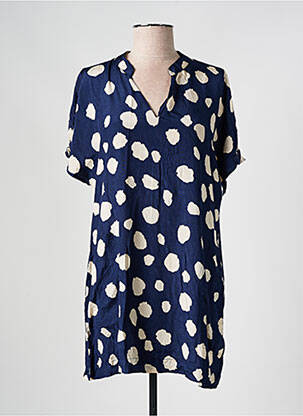 Tunique manches courtes coupe fluide bleu MASAI femme