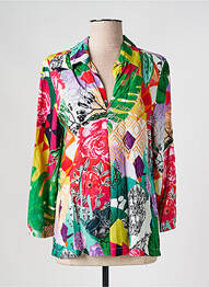 Blouse imprimé fantaisie manches longues vert MALOKA femme