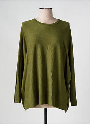 Pull col rond manches longues vert MASAI femme