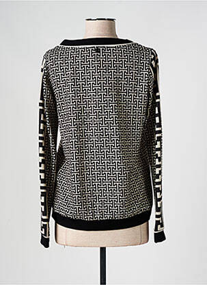 Pull coupe cintrée manches longues noir MALOKA femme