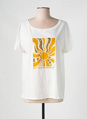 T-shirt coupe droite manches courtes blanc LOLA ESPELETA femme