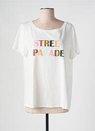 T-shirt coupe droite manches courtes blanc LOLA ESPELETA femme