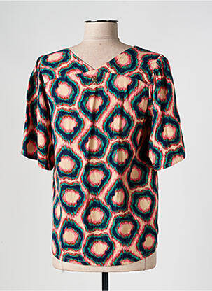 Blouse imprimé fantaisie manches courtes rose LOLA ESPELETA femme