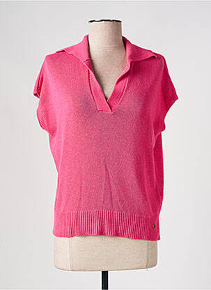 Pull manches courtes rose LOLA ESPELETA femme