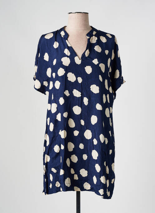 Tunique manches courtes coupe fluide bleu MASAI femme