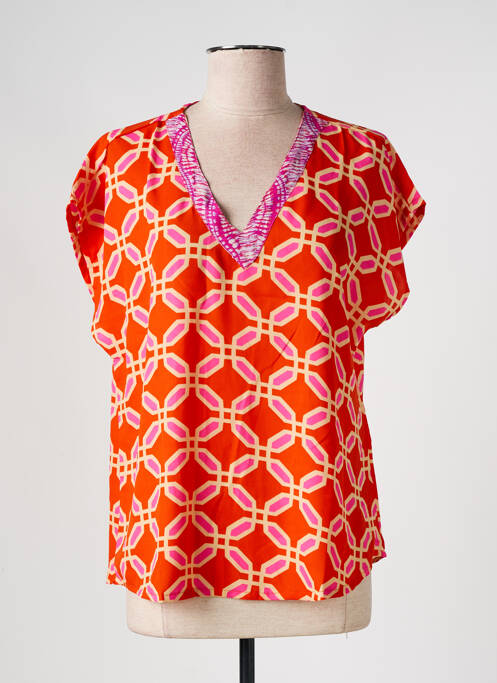 Blouse orange PINK P pour femme