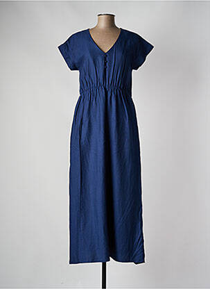 Robe longue manches courtes manches courtes bleu C'EST BEAU LA VIE femme