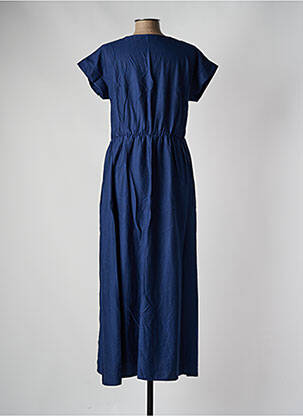 Robe longue manches courtes manches courtes bleu C'EST BEAU LA VIE femme